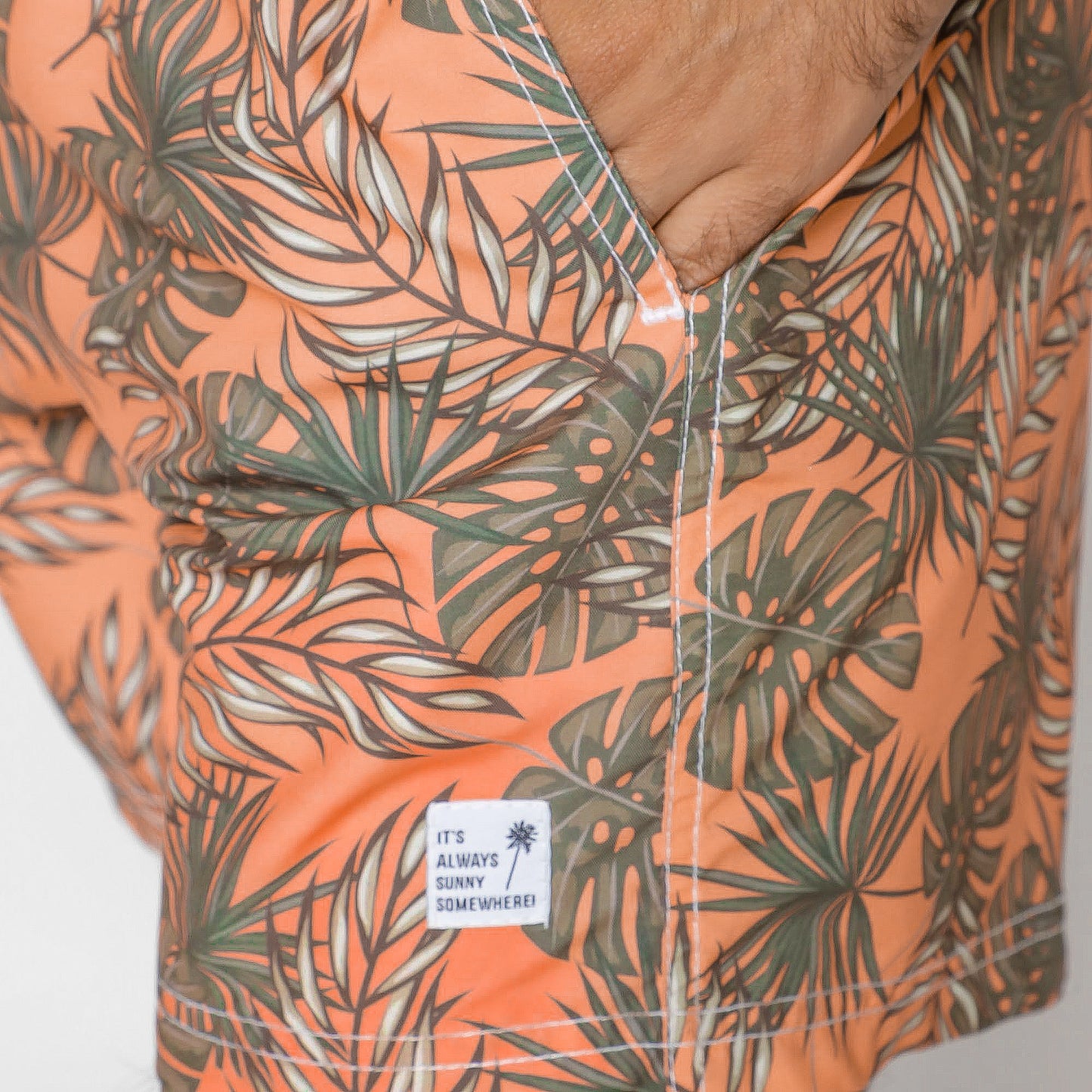 Orange Leaves Swim Short