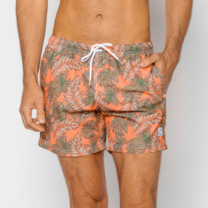 Orange Leaves Swim Short
