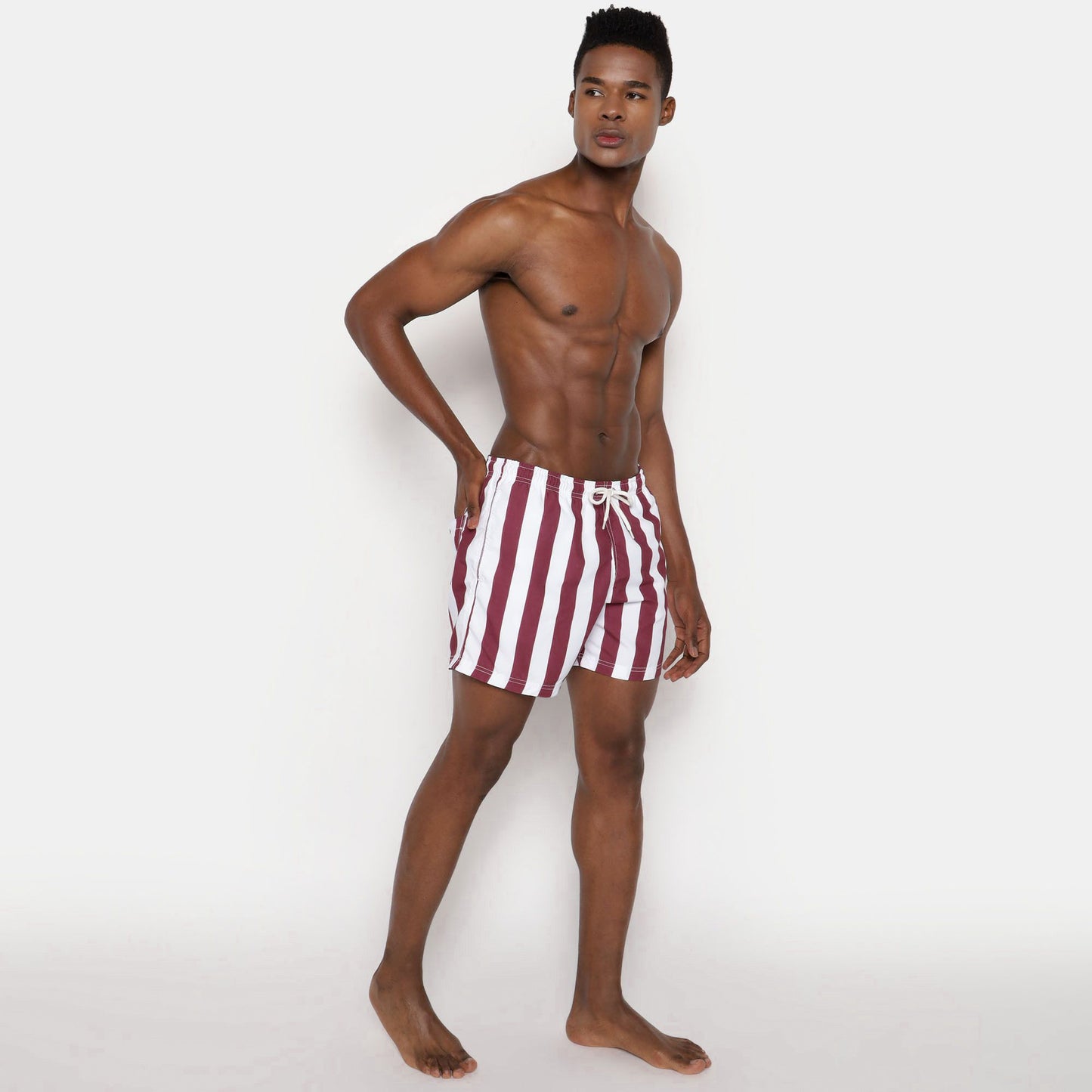 Red Stripes Swim Short