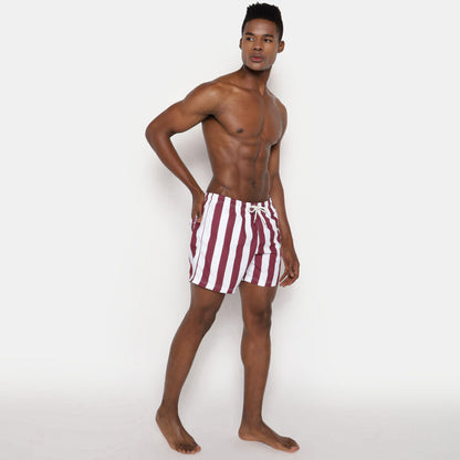 Red Stripes Swim Short
