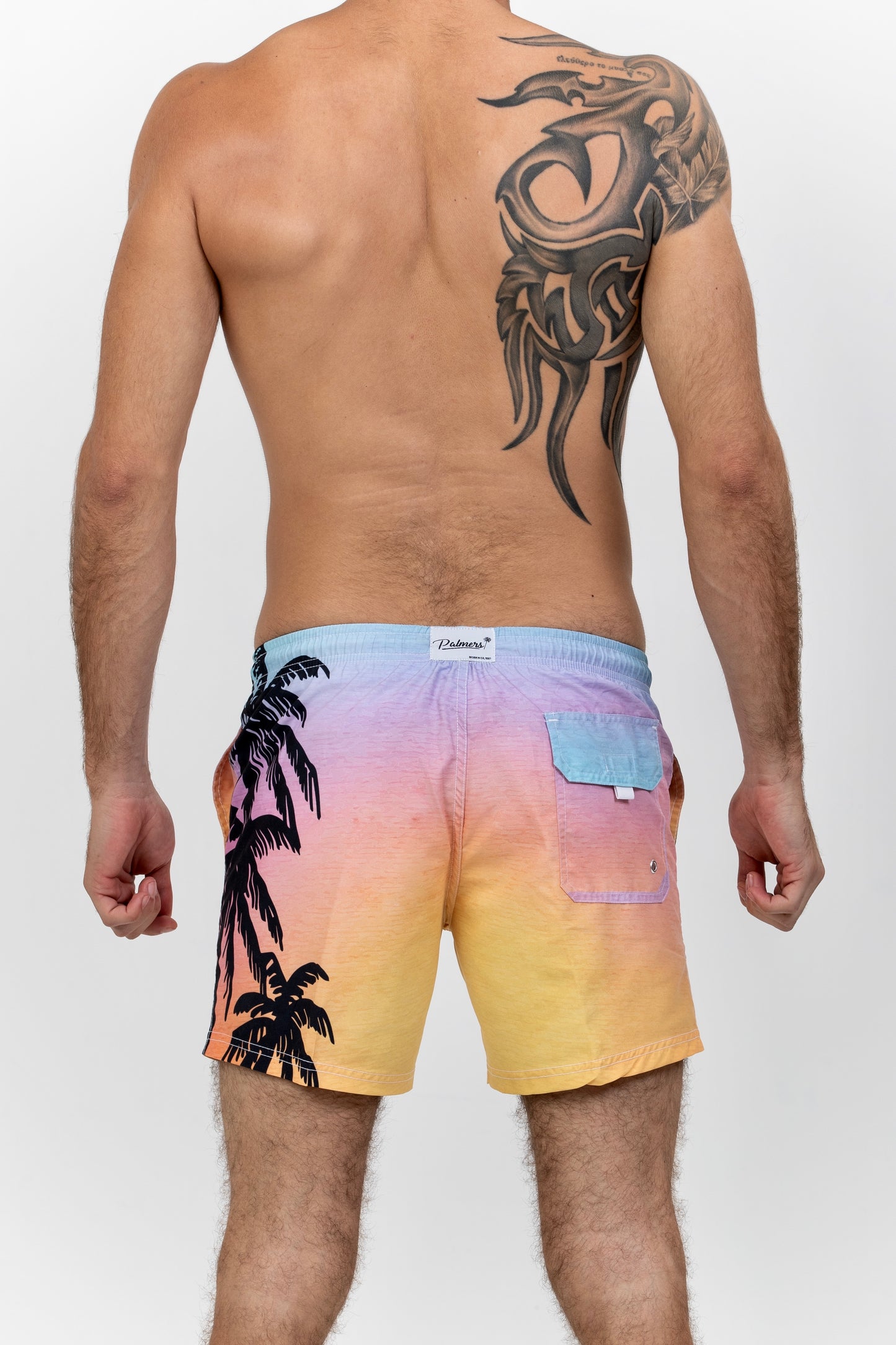 Sunset Palmtree Swim Short