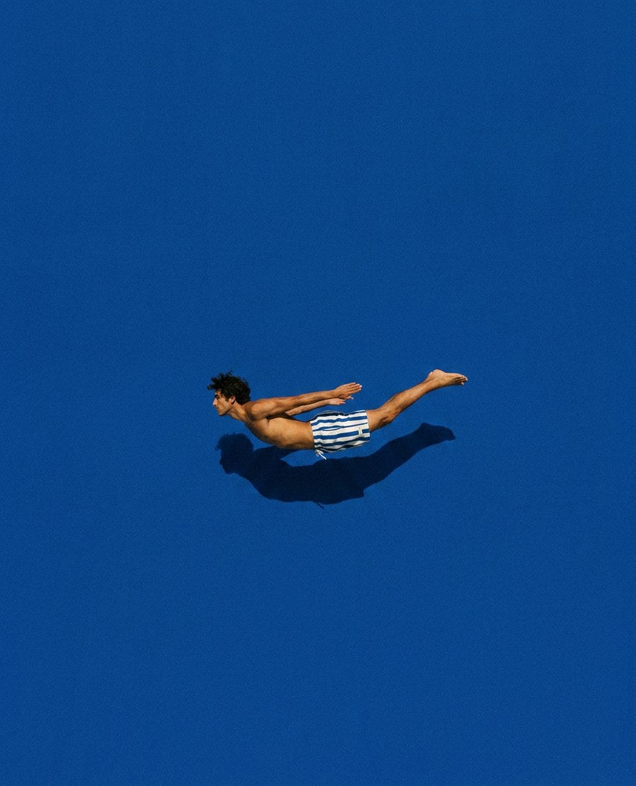 Palmees lookbook — diver, blue stripes