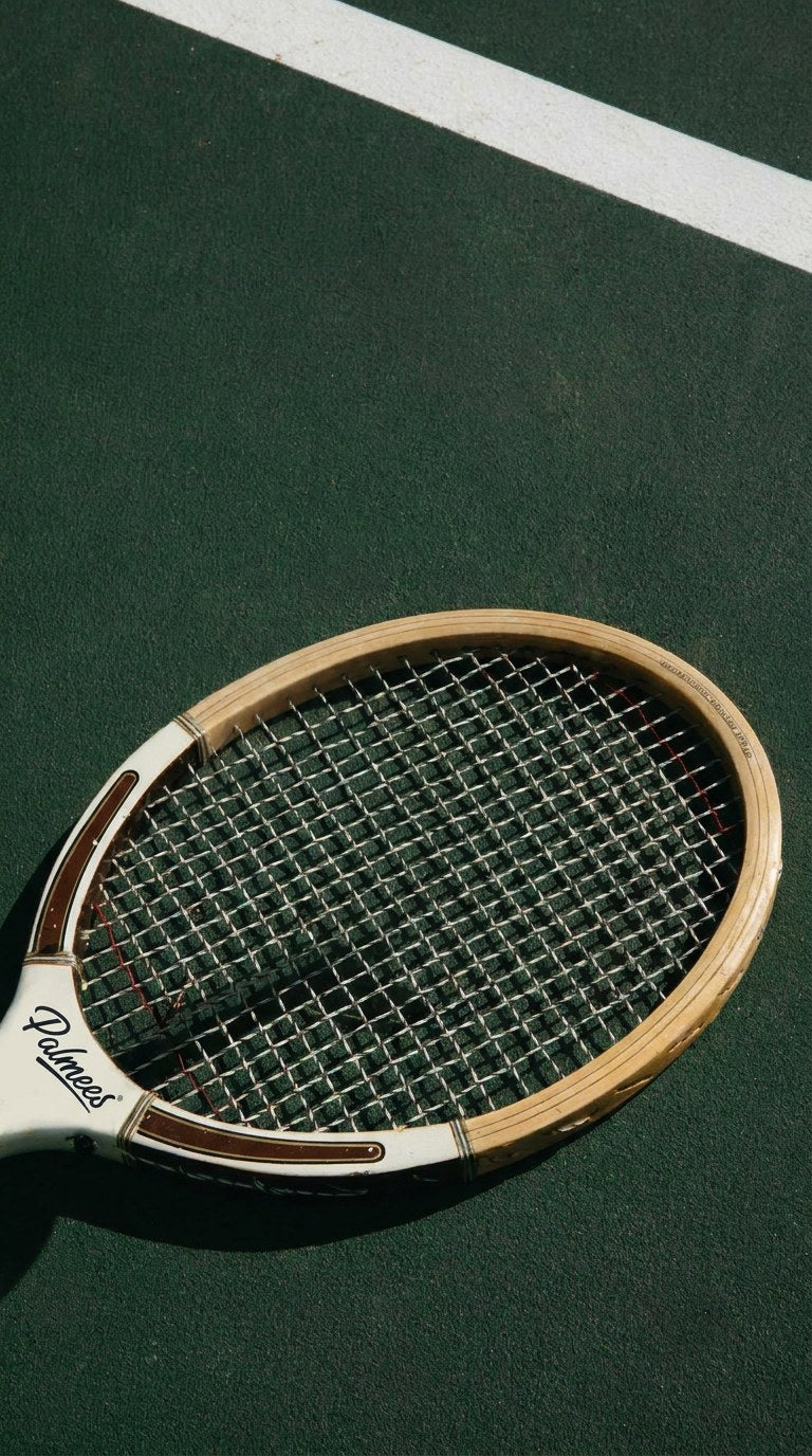Palmees lookbook — racket with Palmees logo